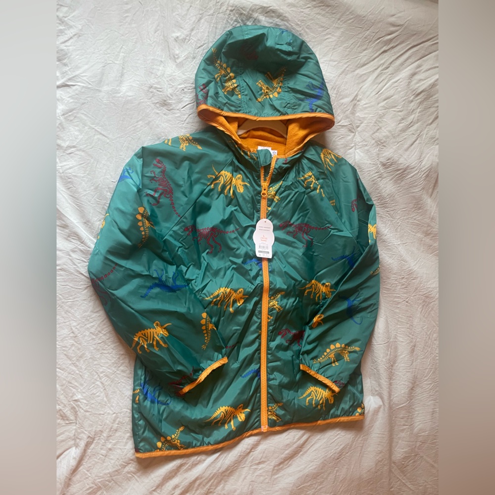 Dinosaur Rain/Wind Breaker Coat - Boy’s size husky L